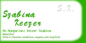 szabina keczer business card